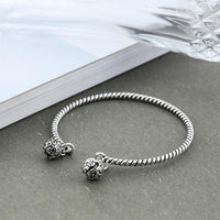 Thumbnail for THAI SILVER Double Bell Twisted Bracelet