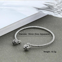 Thumbnail for THAI SILVER Double Bell Twisted Bracelet