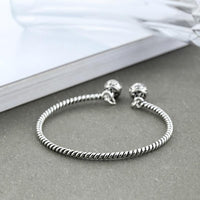 Thumbnail for THAI SILVER Double Bell Twisted Bracelet