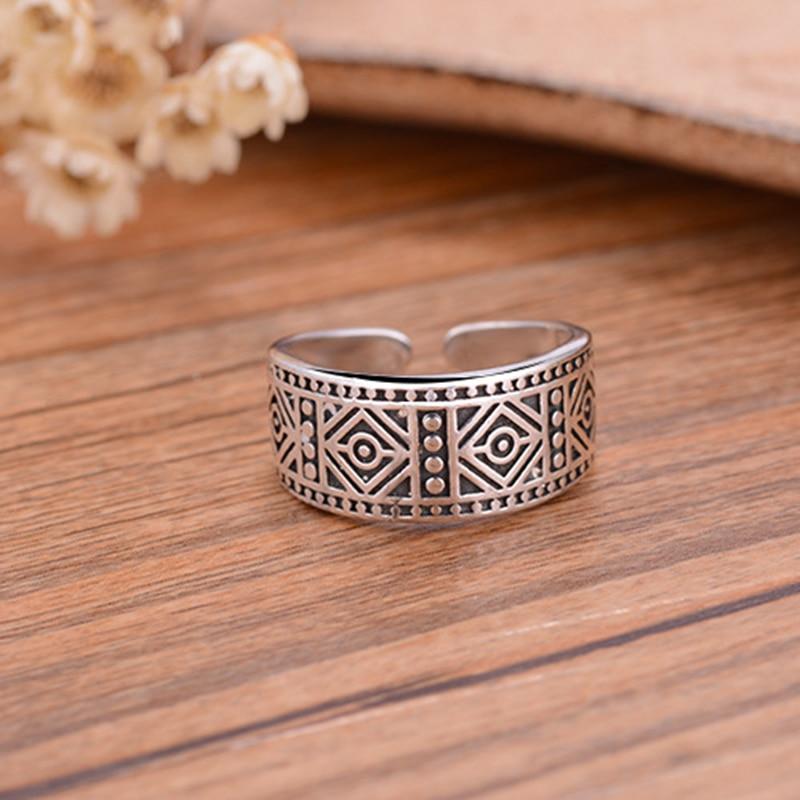 THAI SILVER Geometric 'RESTORE BALANCE' Ring