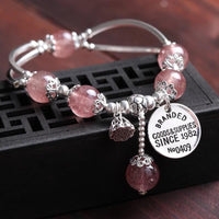 Thumbnail for Thai Silver Strawberry Quartz & Lotus PASSION Bracelet