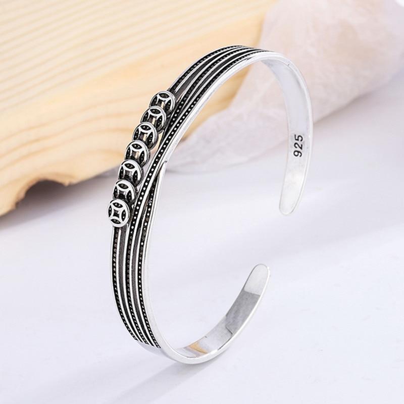 THAI SILVER Ancient Coin 'PROSPERITY' Bangle