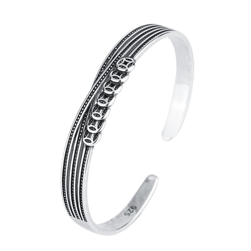 THAI SILVER Ancient Coin 'PROSPERITY' Bangle