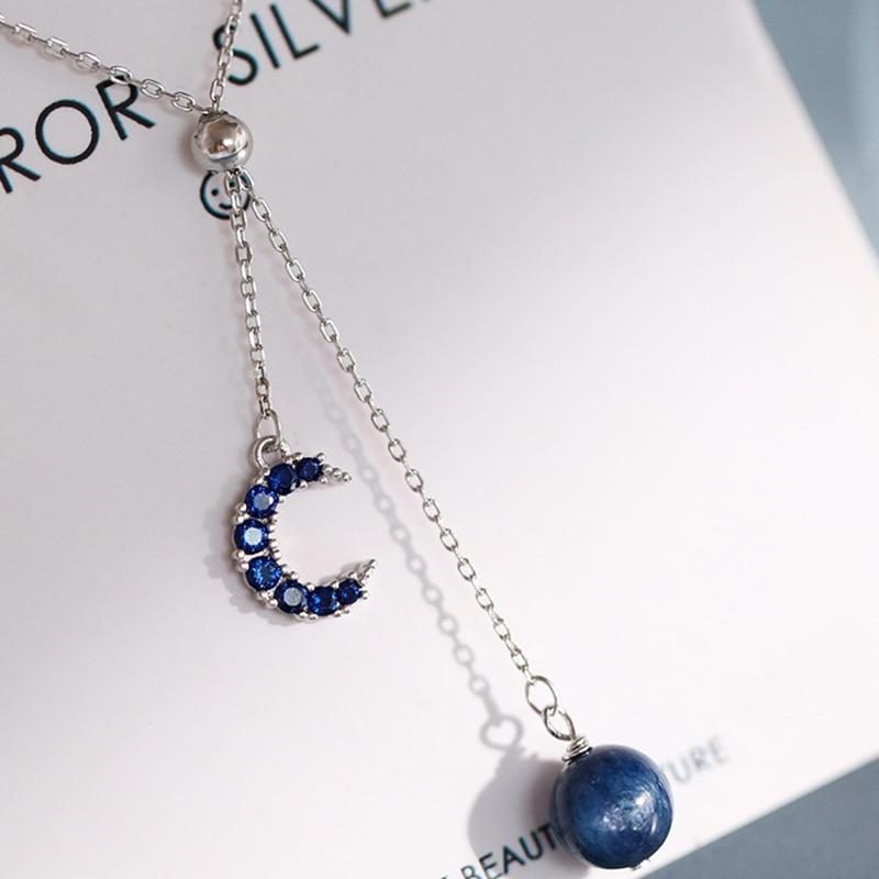 THAI SILVER Blue Moon ETHEREAL Necklace