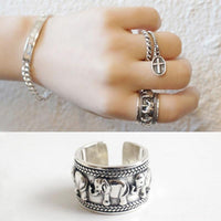 Thumbnail for THAI SILVER Indian Elephant 'STABILITY' Ring