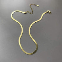 Thumbnail for THAI SILVER Simple Snake Chain Necklace