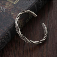 Thumbnail for THAI SILVER Men's Braided Bangle