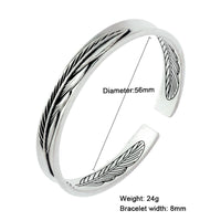 Thumbnail for THAI SILVER Feather 'PROSPERITY' Bangle