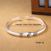 Thumbnail for THAI SILVER Holding Hands 'CONNECTION' Bangle