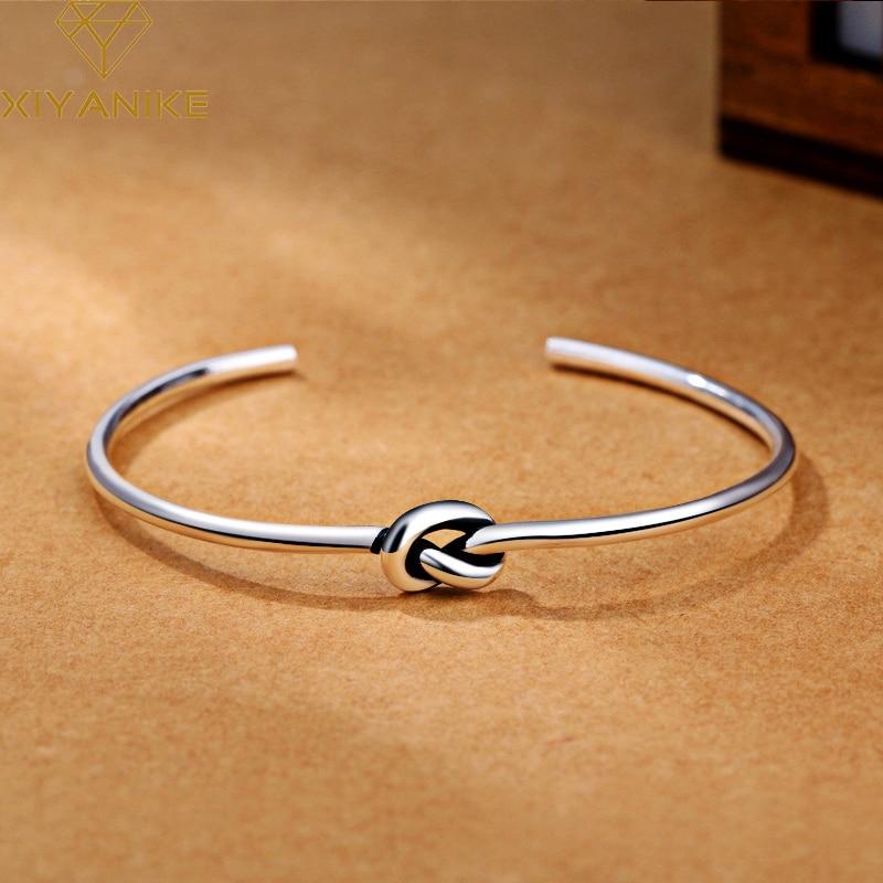 THAI SILVER Simple Knot 'PROTECTION' Bangle