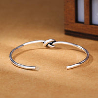 Thumbnail for THAI SILVER Simple Knot 'PROTECTION' Bangle