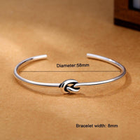 Thumbnail for THAI SILVER Simple Knot 'PROTECTION' Bangle