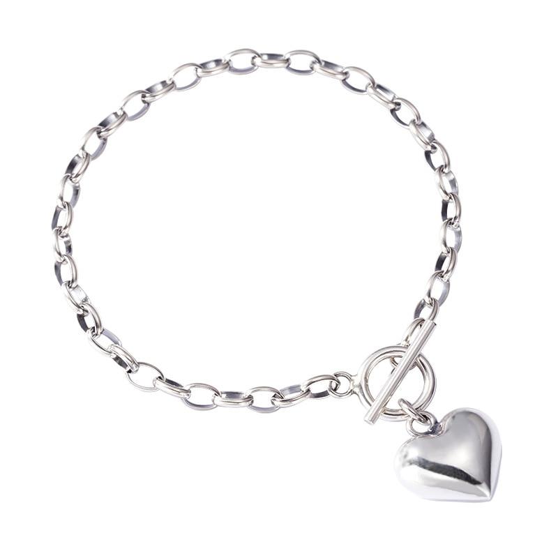 THAI SILVER Full Heart Bracelet