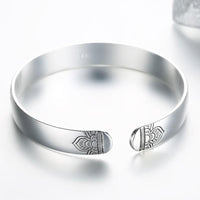 Thumbnail for THAI SILVER Lotus Flower TRANSFORMATION Bangle