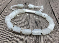 Thumbnail for Natural Raw Moonstone  NEW BEGINNINGS adjustable Bracelet