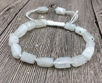 Thumbnail for Natural Raw Moonstone  NEW BEGINNINGS adjustable Bracelet