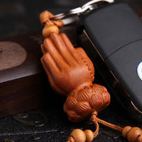 Thumbnail for All Natural Peach Wood Palms Keychain