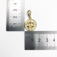 Thumbnail for Silver & Zirconia LIBRA Zodiac Charm in Gold