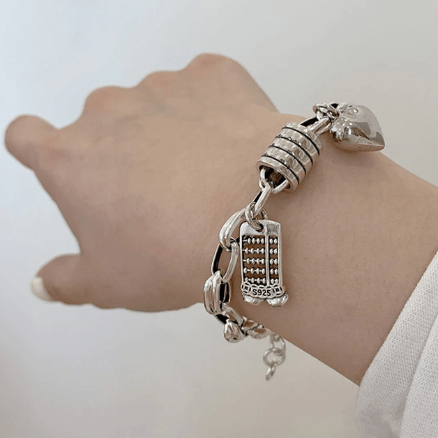 THAI SILVER Attract Money & Prosperity 'Abacus' Bracelet