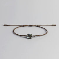 Thumbnail for Tibetan Handmade NZ Abalone Shell & Spiral Knot 'TRANSITION' Rope Bracelet