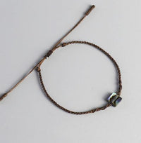 Thumbnail for Tibetan Handmade NZ Abalone Shell & Spiral Knot 'TRANSITION' Rope Bracelet