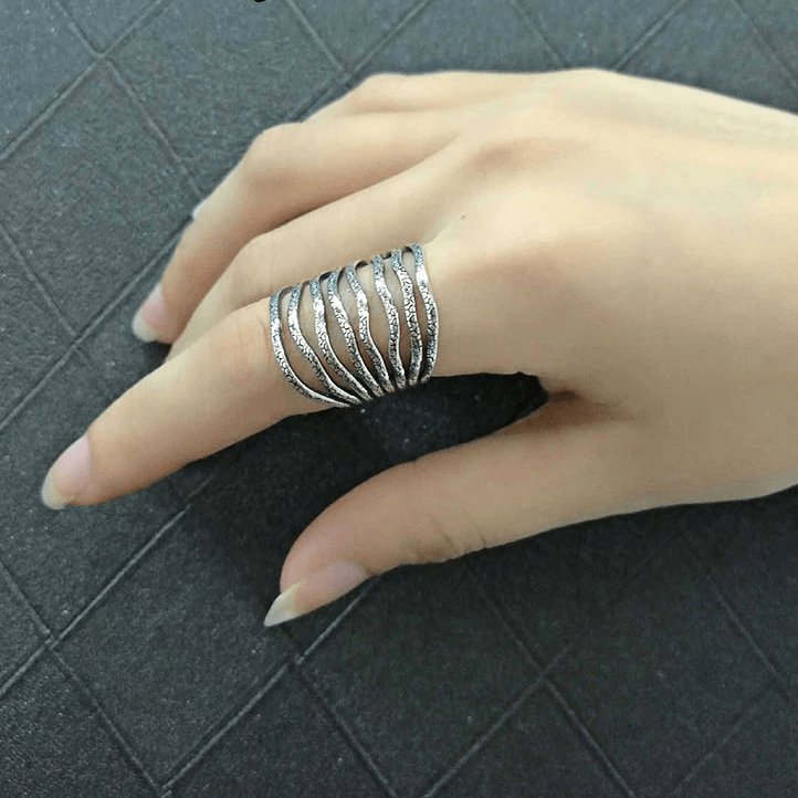 THAI SILVER Aesthetic 8 Layer Ring