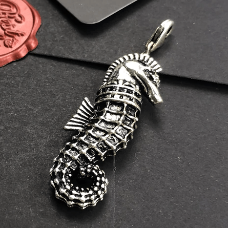 Silver & Zirconia Seahorse Pendant Necklace