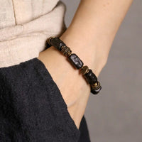 Thumbnail for Anti-Evil Black Wood Bracelet