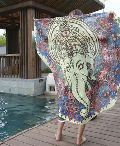 Antique Elephant Indian Bohemian Mandala Blanket