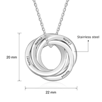 Thumbnail for Stainless Steel Personalized Russian Ring 'ETERNITY' Necklace