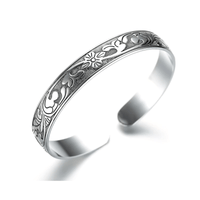 Thumbnail for THAI SILVER Plum Blossom Cuff Bangle