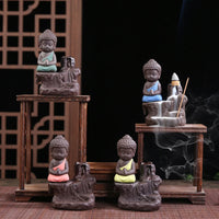 Thumbnail for Praying little Buddha Back flow Incense Burner