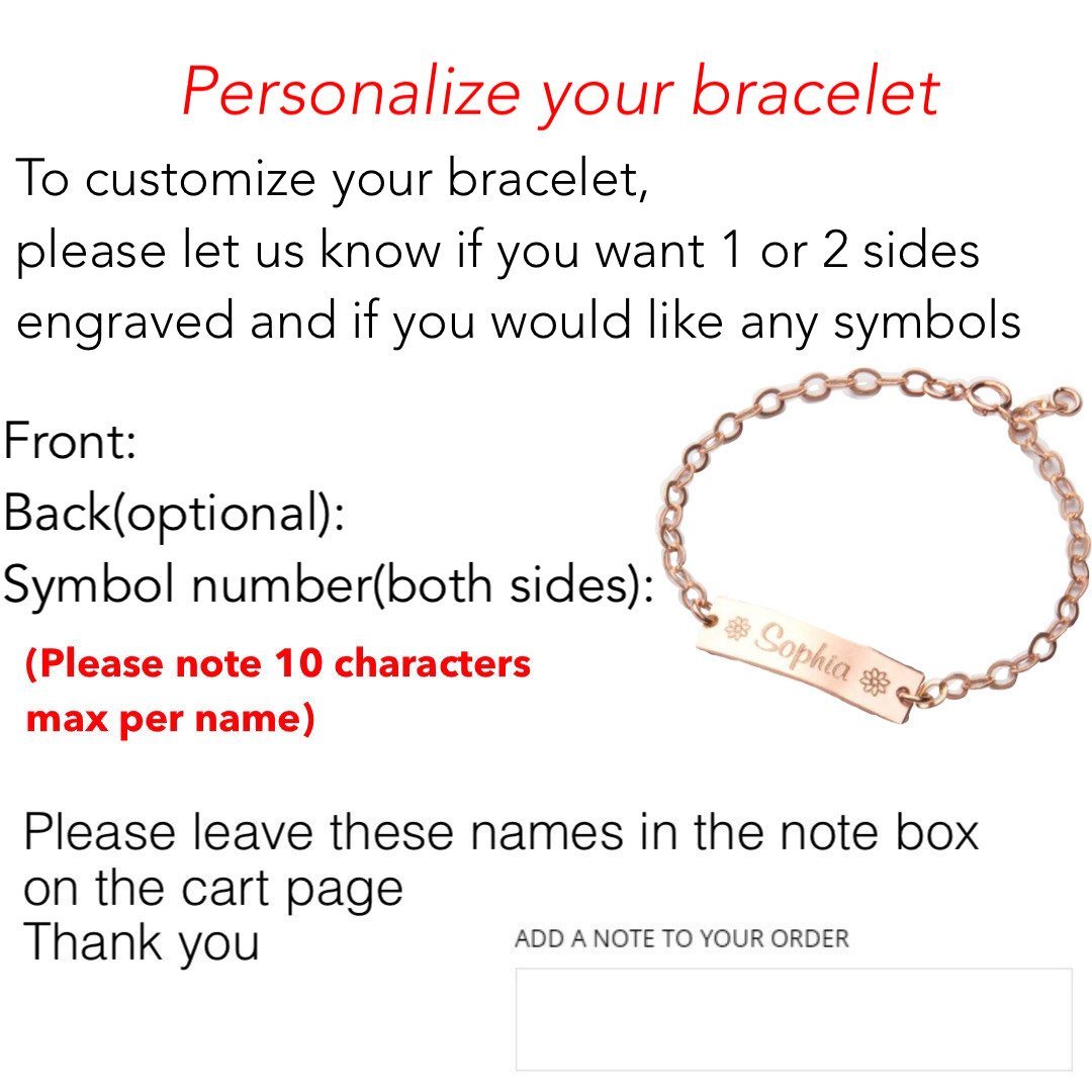 Cute Stainless Steel Customizable Babies & Children Affection Bracelet