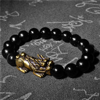 Thumbnail for Black Obsidian Wealth and Good Luck Bracelet