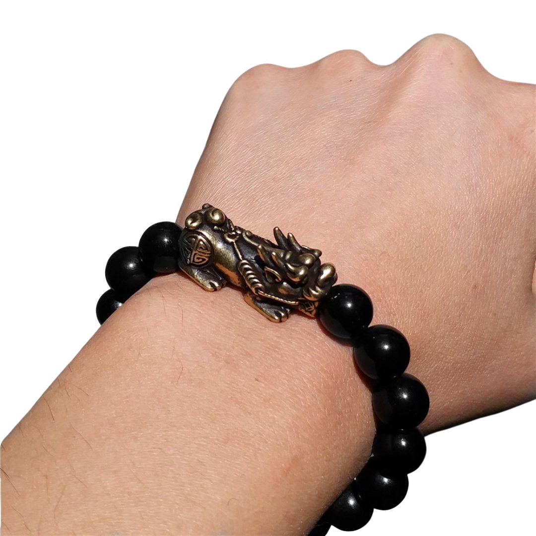 Black Obsidian Wealth and Good Luck Bracelet