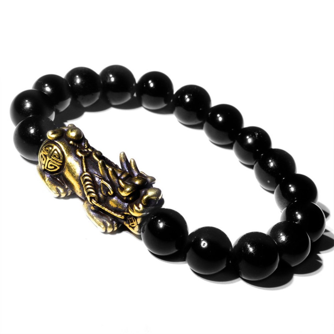 Black Obsidian Wealth and Good Luck Bracelet