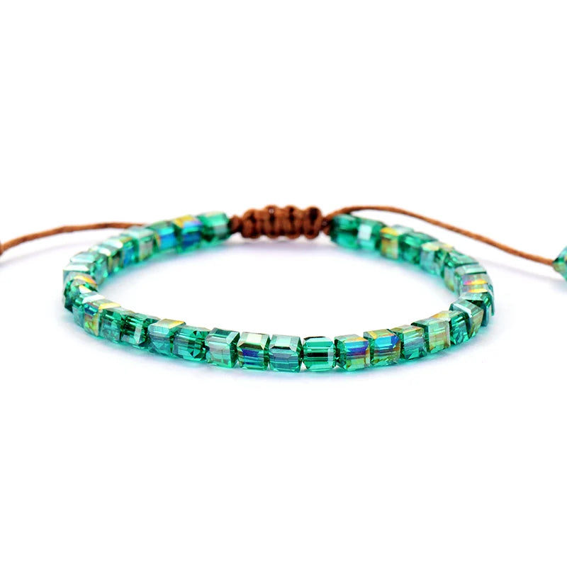 Hand Made Natural Crystal Bead Friendship Bracelet