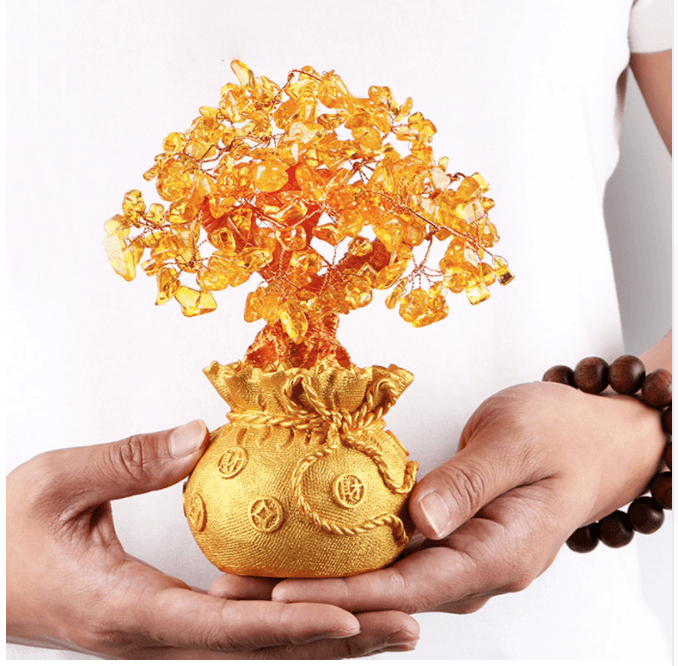 Feng Shui Mini Crystal Money Tree Bonsai Style