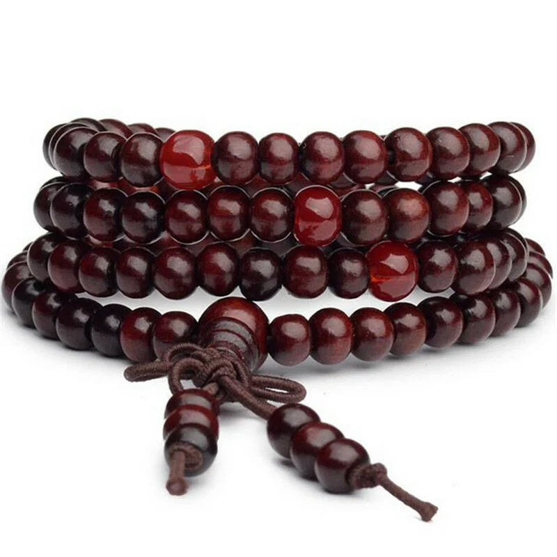 Balance and Harmony Natural Wood 108 Bead Mala YourSoulPlace