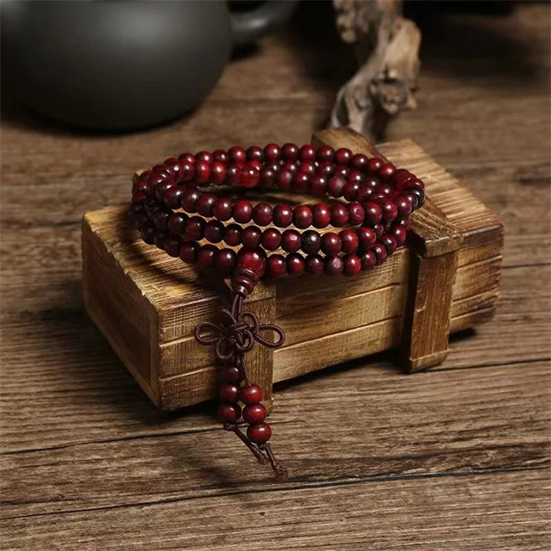 Balance and Harmony Natural Wood 108 Bead Mala YourSoulPlace