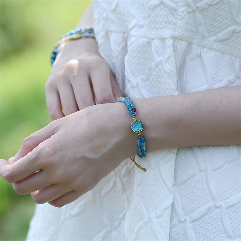 Serenity Sparkling Opal Braided Bracelet