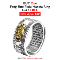 Thumbnail for BUY 1 Feng Shui Pixiu Mantra Ring Get 1 FREE (Limited Promo Only)