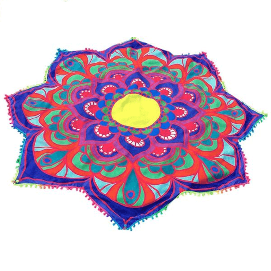 Hot! Hippie Lotus Tassel  Mandala Tapestry