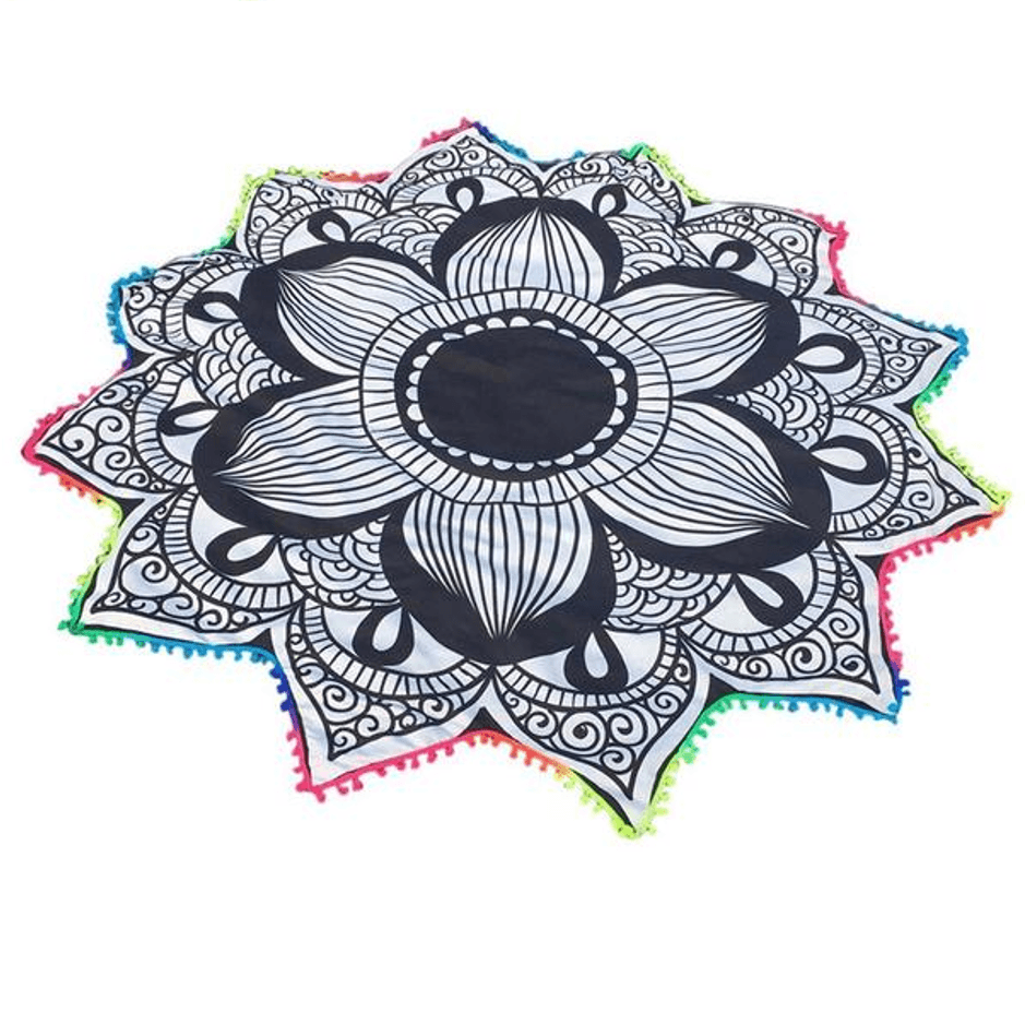 Hot! Hippie Lotus Tassel  Mandala Tapestry