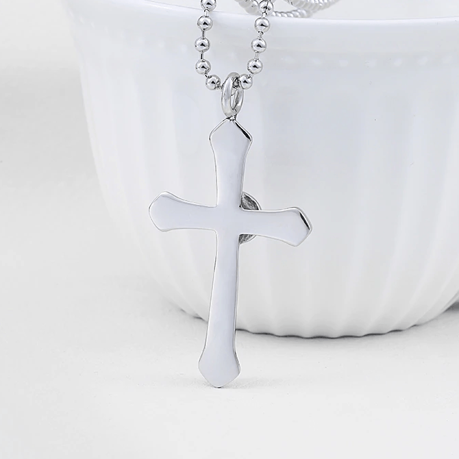 Stainless Steel Cross 'FREE EAGLE' Pendant