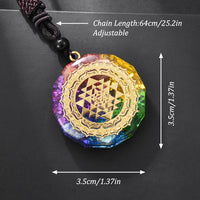 Thumbnail for Sacred Sri Yantra Orgonite Chakra Necklace YourSoulPlace.com