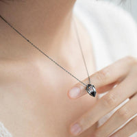 Thumbnail for Sterling Silver Geometric  Diamond INDEPENDENCE Heart Pendant Necklace