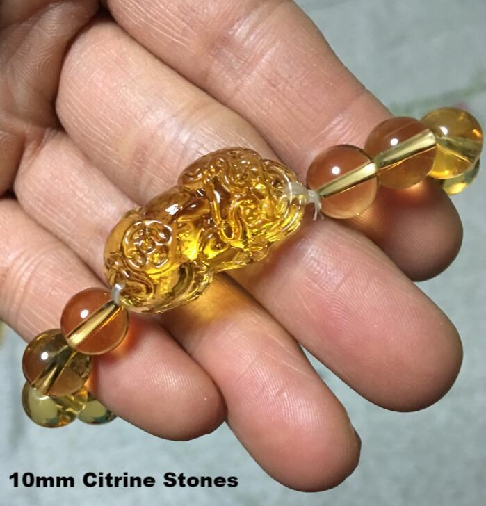 Natural Citrine Stone Lucky 'Pi Xiu' WEALTH Bracelet-IN STOCK USA!