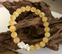 Thumbnail for 925 Sterling Silver Pixiu & AAA Quality Citrine Stone SUCCESS & POSITIVITY Bracelet