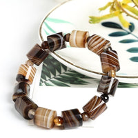 Thumbnail for Coffee Lace Natural Agate Bracelet